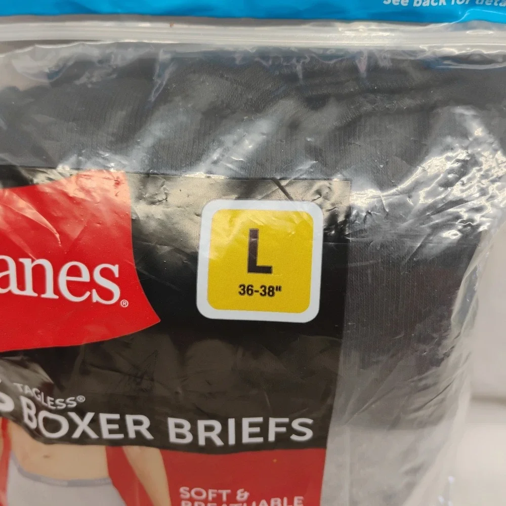 Hanes Tagless Cool Comfort Soft Mens 3-pk Lightweight Large 36-38 Boxer Briefs